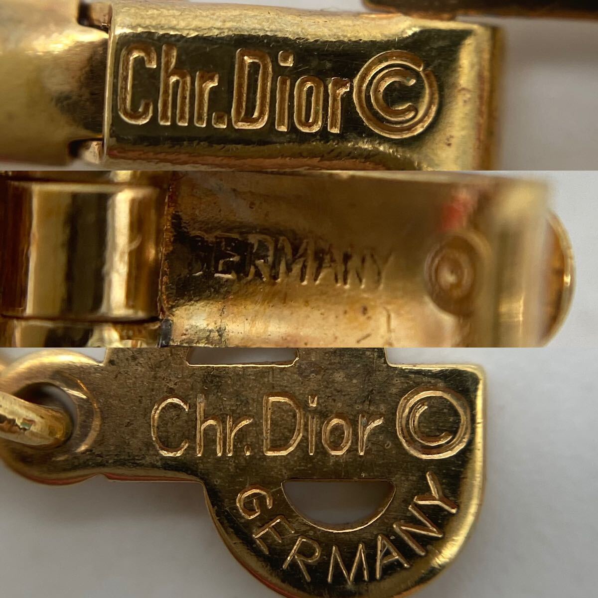 Christian Dior クリスチャン ディオール ネックレス ゴールド ストーン アクセサリー P1517_画像4