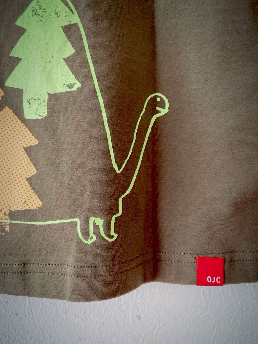 【新品・タグ付き】OJICO 半袖Tシャツ　恐竜　130cm カーキ