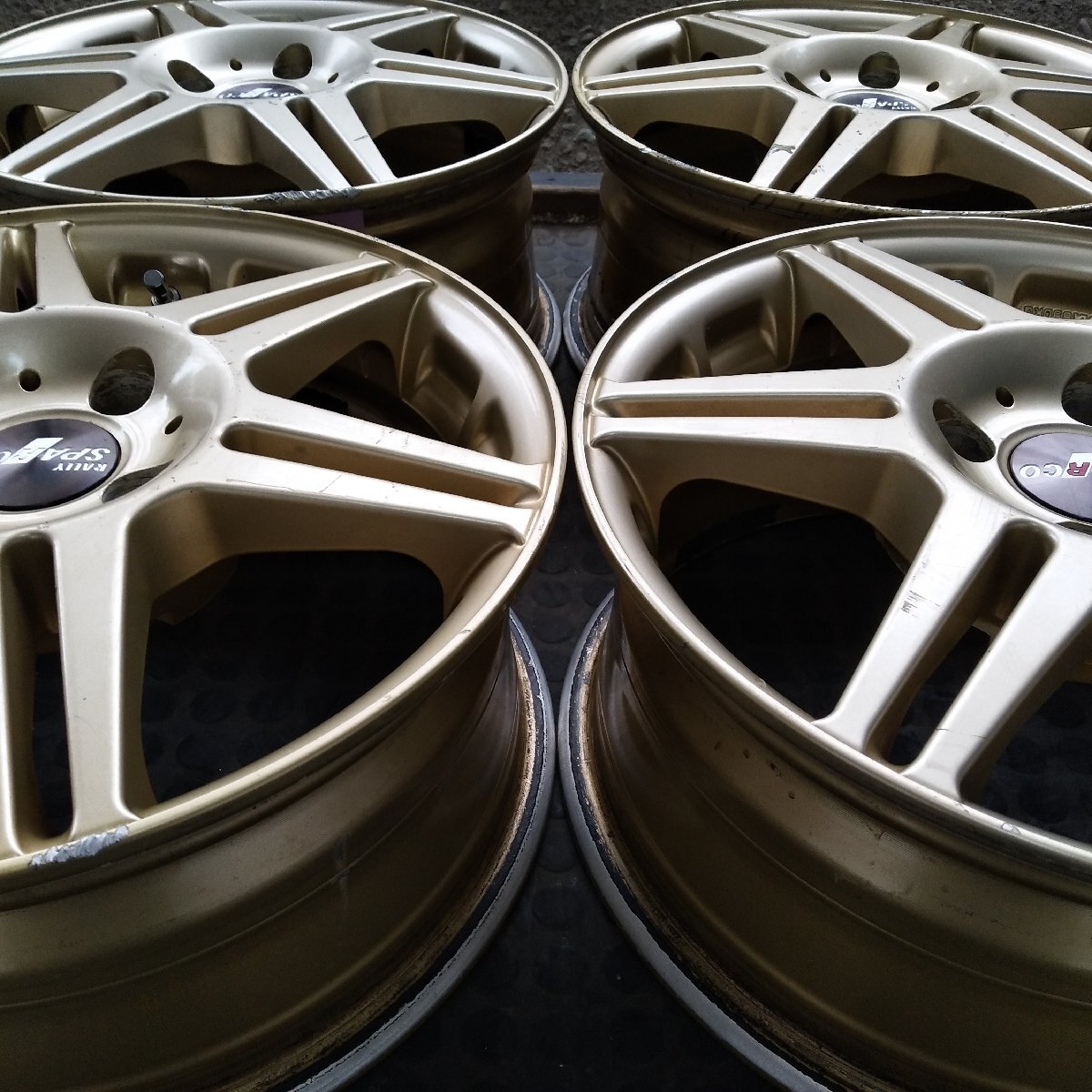 管理番号：A5-8【4本価額】【15x6.5J 4x100 ET+35 ハブ73】CRIMSON RALLY SPARCO・シビック ロードスター等・適格請求書発行可能_画像2