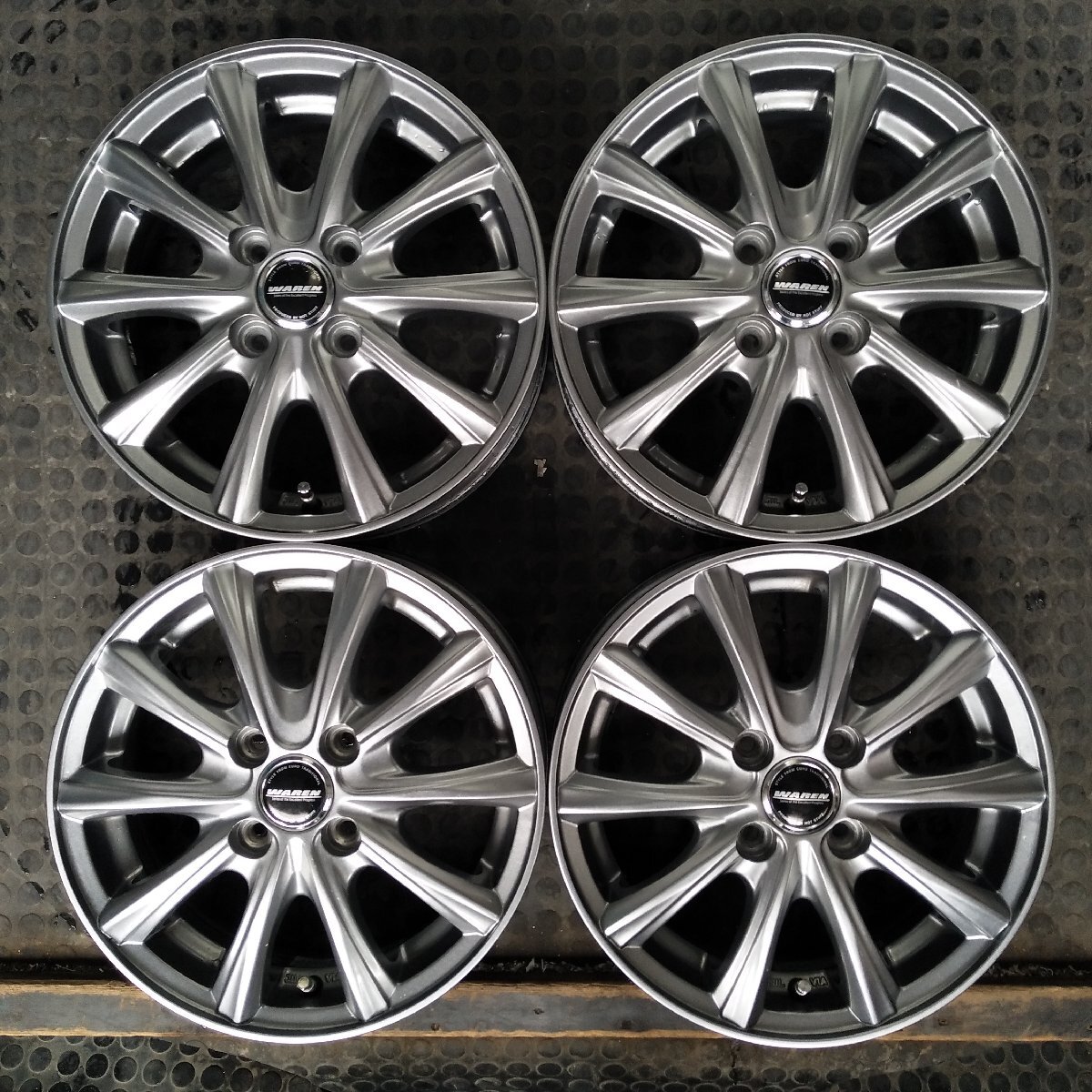 管理番号：A5-50【4本価格】【17x7.5J 5x100 ET+50 ハブ73】YOKOHAMA KREUZER・プリウス レガシィ等・店頭引取可能・適格請求書発行可能_画像1