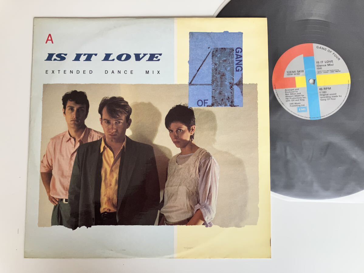 【UK盤良好品】GANG OF FOUR / IS IT LOVE(Extended Dance Mix,Original)/A MAN WITH A GOOD CAR 12EMI5418 GANG OF 4,NEW WAVE,POSTPUNK_画像1