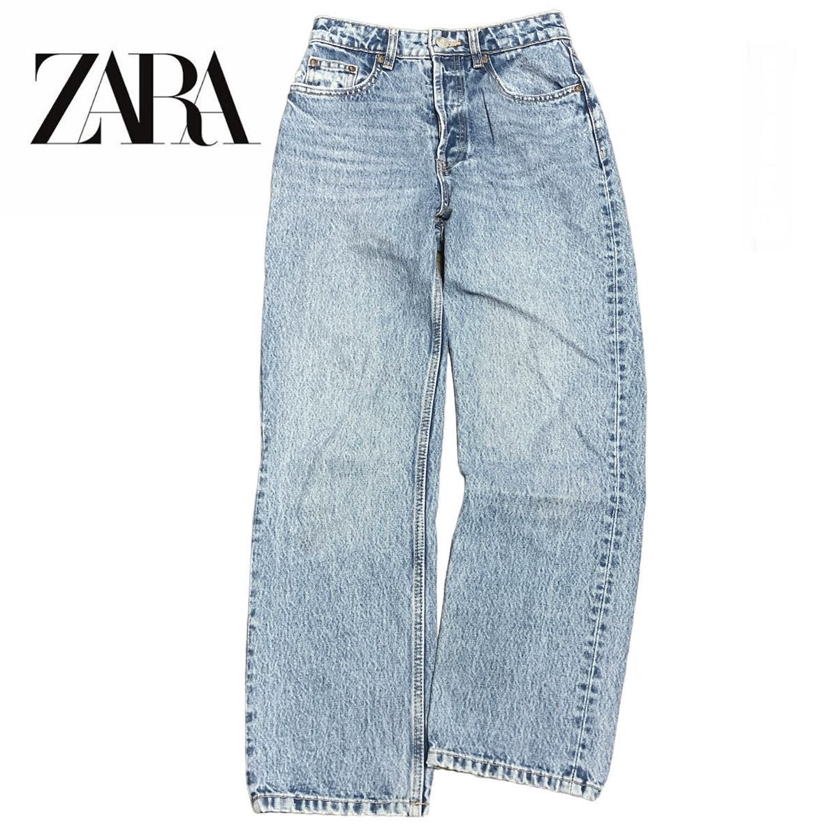 ZARA ザラ 34 レディース ストレートデニム 7号 Sサイズ ライト ZARA ザラ 34 レディース ストレートデニム 7号 Sサイズ ライト