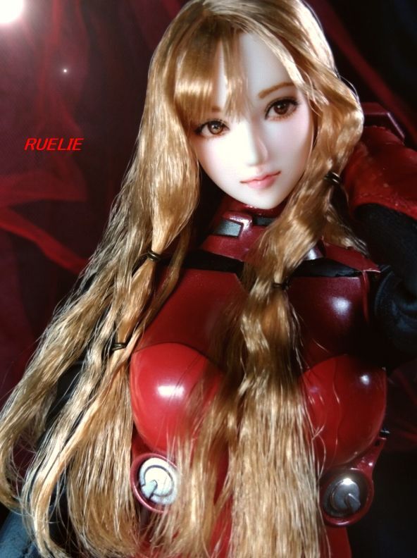 ●RUELIE●1/6カスタムドールヘッド●MR-S『アルク』※首穴5mm程に拡張済み クールガール オビツ01ヘッドの画像3