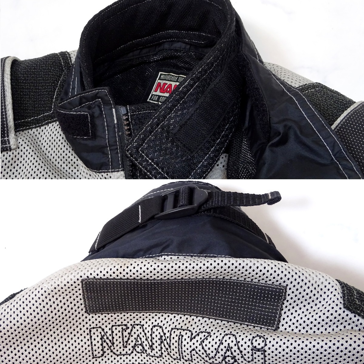 NANKAI ナンカイ 南海 メッシュ ライディングジャケット Lサイズ 背中 肩 肘に着脱可能プロテクター入り_画像10