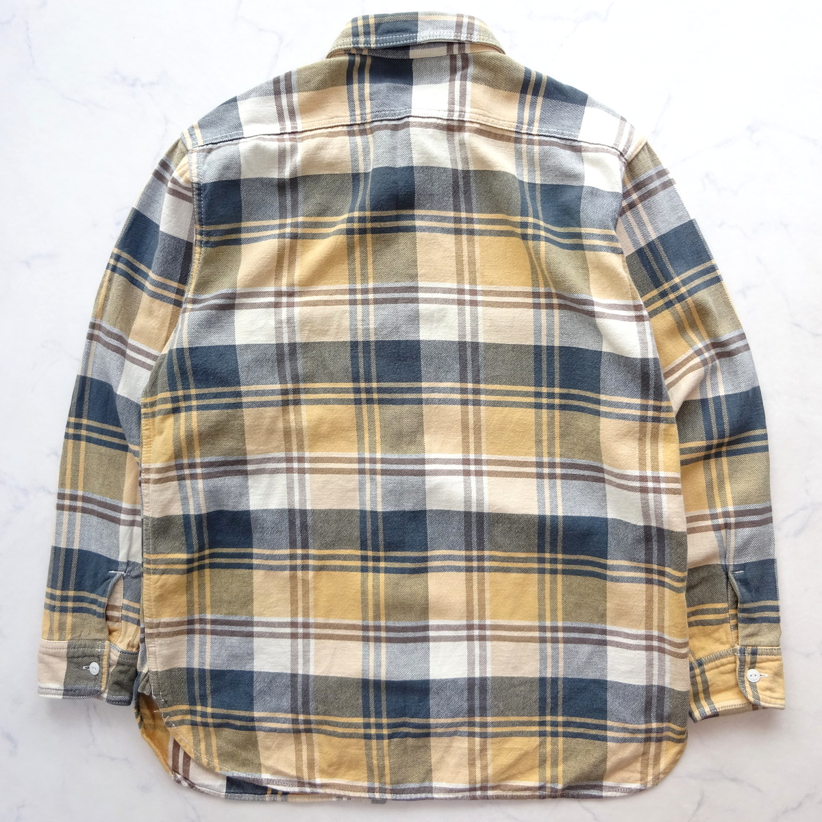 FULL COUNT flannel shirt フルカウントフランネルシャツ チェック size 40 ワークシャツの画像8