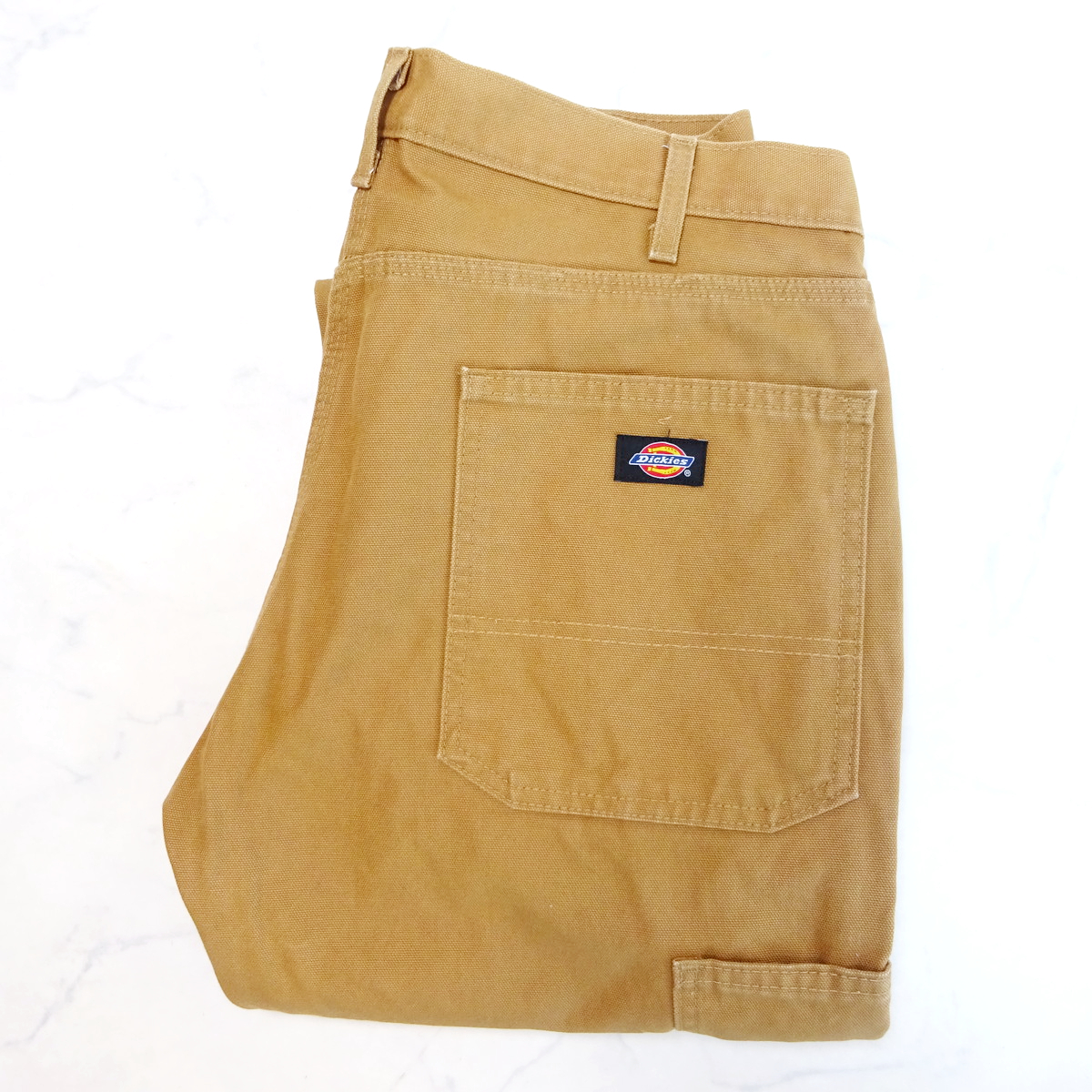 メキシコ製 Dickies デッキーズ ブラウンダック コットン RELAXED ペインターパンツ カーキ W32 cotton duck work pants_画像7