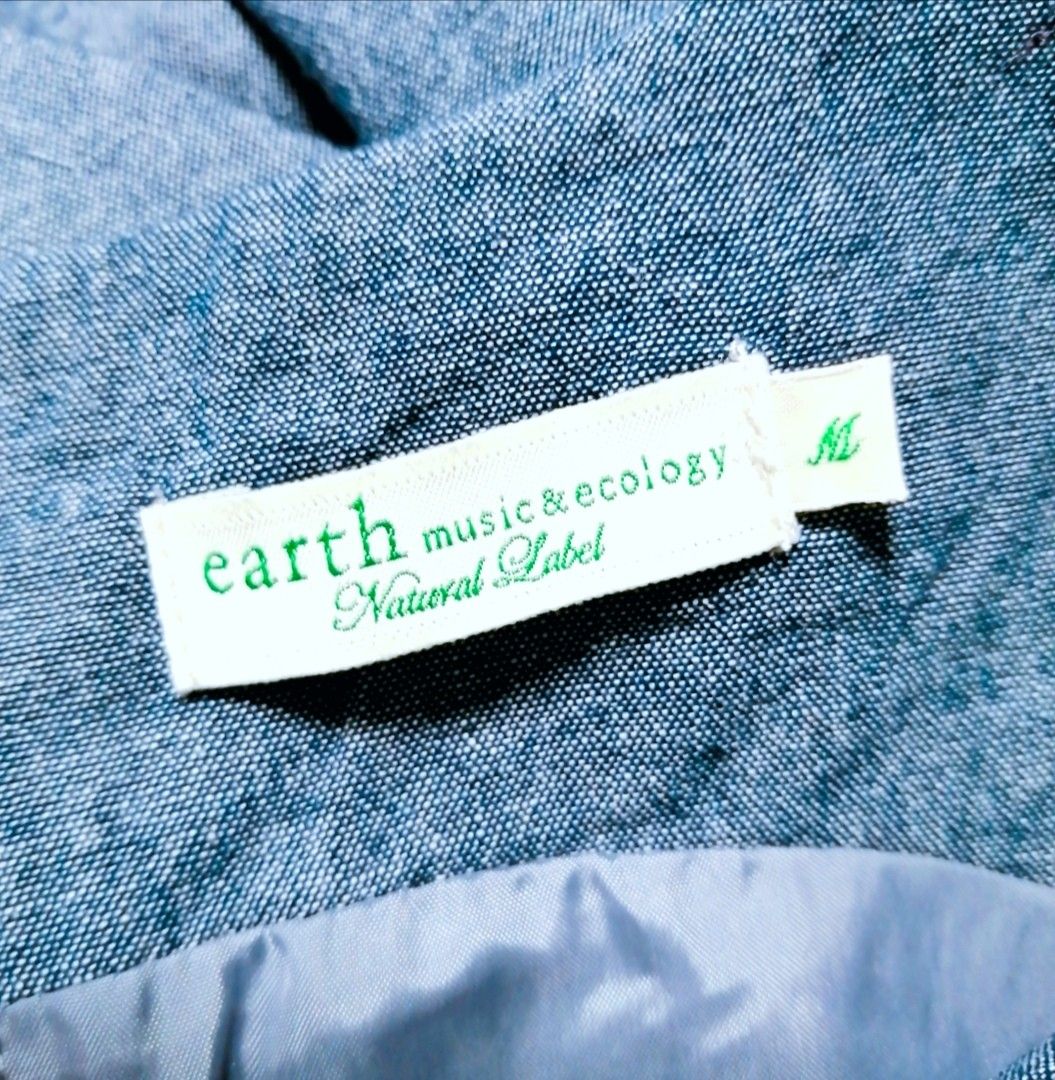 【USED／送料込】earthmusic&ecology M オールインワン パンツ スカート ネイビー