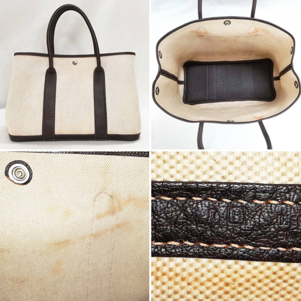 美品級】HERMES(エルメス)ガーデンパーティPM 大き目 美品級】HERMES(エルメス)ガーデンパーティPM 大き目
