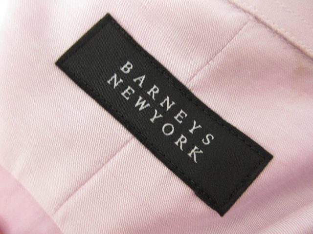 美品 【バーニーズニューヨーク BARNEYS NEWYORK】 コットン素材 セミワイドカラー 織柄 長袖シャツ (メンズ) ラベンダー系 ■31MK3123■_画像8