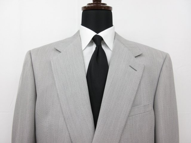 a- kai vu unused goods [ Gianni Versace kchu-ru] silk . lining mete.-sa double 4B suit ( men's ) 54R light gray #27RMS8620