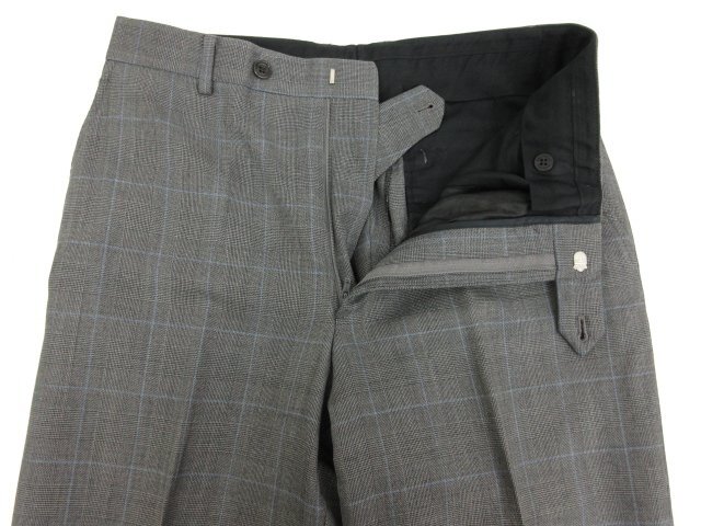 美品 【ブルックスブラザーズ Brooks Brothers】 サクソン生地 2B スーツ (メンズ) 39R/33W グレー×黒 グレンチェック USA製 ■27RMS8698_画像4