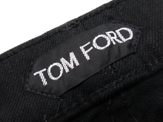 美品 【トムフォード TOM FORD】USA製 BUJ05 TFD002 ストレッチ ストレート ブラックデニムパンツ ジーンズ(メンズ)32 黒 ■28MPA0798■_画像7