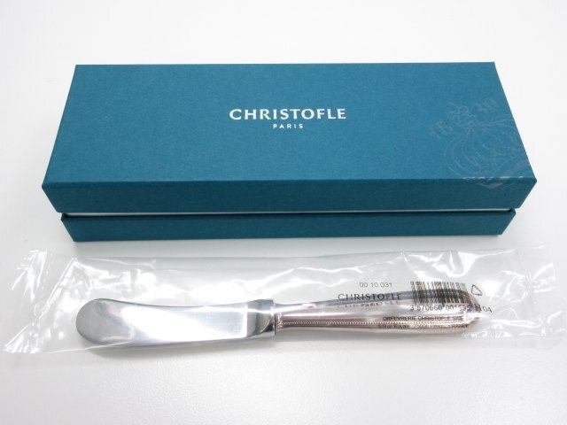  нераспечатанный не использовался товар [Christofle Chris to полный ] жемчуг ножи масло нож 1 шт. стол одежда бренд посуда #7HT2686#