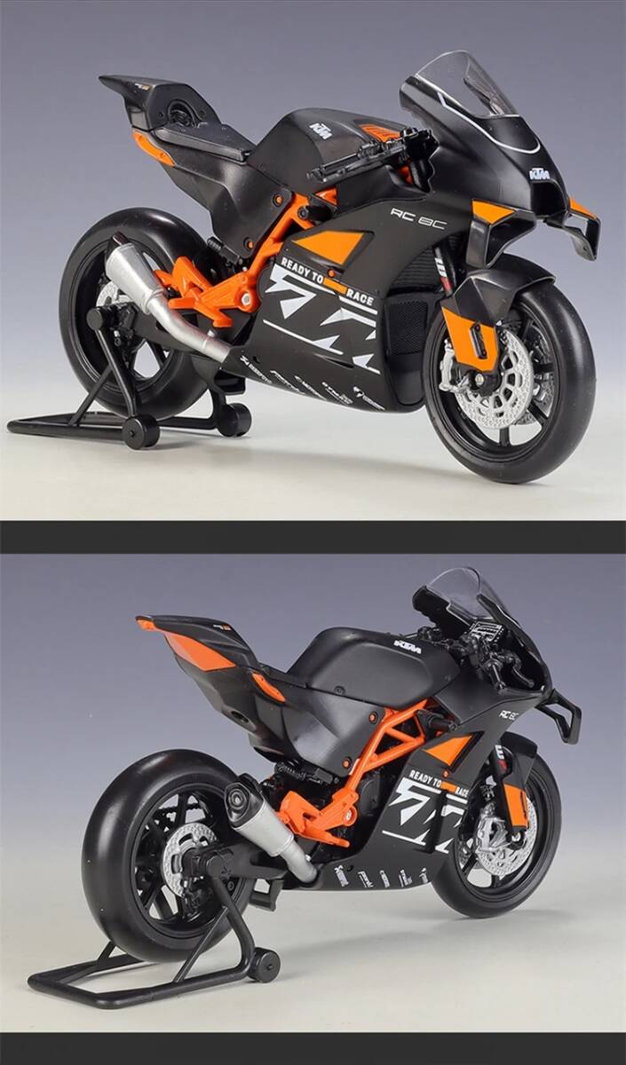 完成品 合金 ダイキャス 2色選択 バイク 1/12スケール KTM RC 8C ミニカー ミニチュア オートバイ ブラック オレンジ 完成品 H035_画像6