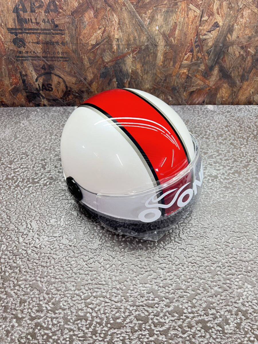 新品 送料無料 カスタムO-one CBX400Fカラー 半ヘル 白赤 リード 新品 送料無料 カスタムO-one CBX400Fカラー 半ヘル 白赤 リード