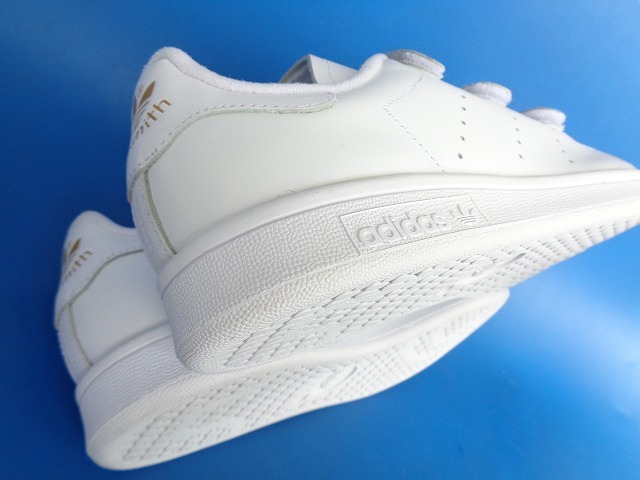 13800■新品 デッド 16年製 adidas originals stansmith CF アディダス オリジナルス スタンスミス ベルクロ 白 金 顔つき 24 S75188_画像8