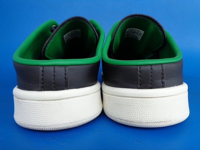 13802■美品 21製 adidas STAN SMITH MULE アディダス スタンスミス ミュール 黒 緑 26.5cm サンダル クロッグ 顔つき_画像7