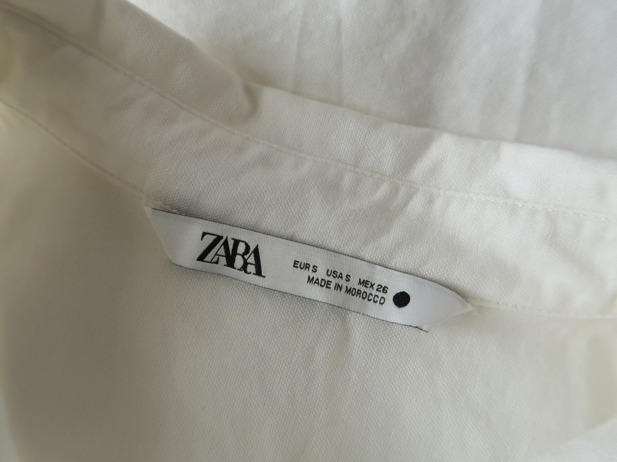 ザラ ZARA☆コットン100% 洗える フレンチスリーブ シャツ Sサイズ☆E-M 1904_画像8