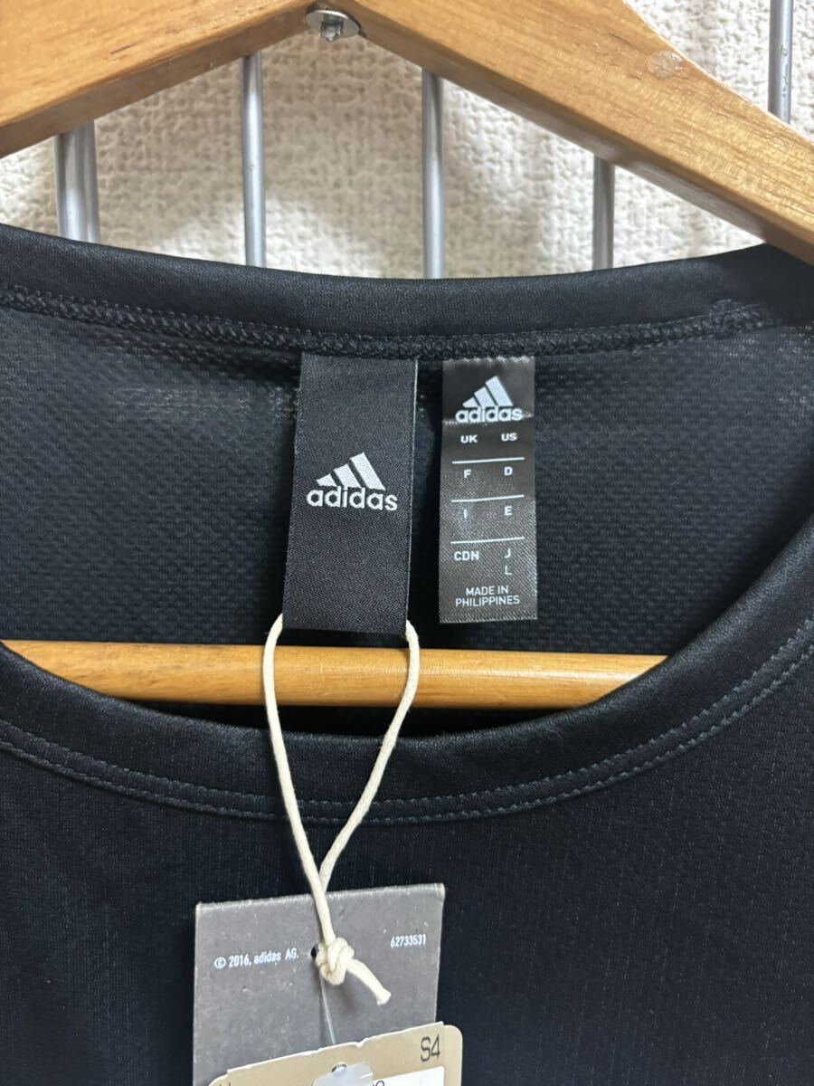 新品（タグ付き）［adidas］アディダス　スポーツウェア　半袖　ブラック　レディース　L Y2995_画像3