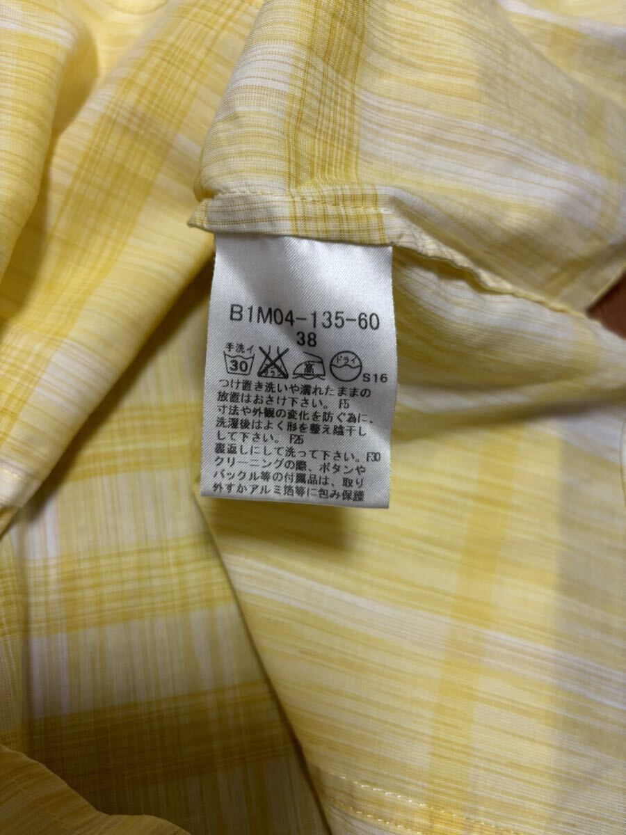 ［BURBERRY］バーバリー　長袖シャツ　イエロー　レディース　38 Y3014_画像5