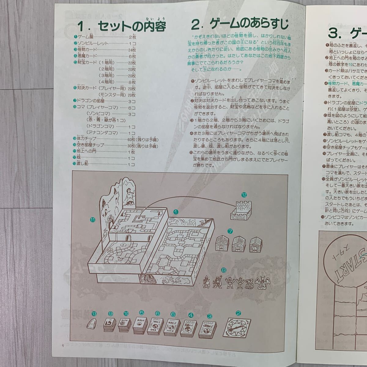 エポック社 秘宝の番人 ゾンビゲーム ボードゲーム 昭和レトロ 当時物の画像4