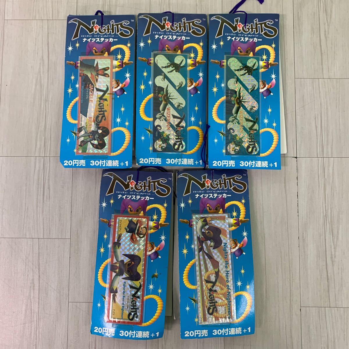 【完売】 希少 当時物 セガ イリフネ NIGHTS ナイツ ステッカー 30付連続+ その他