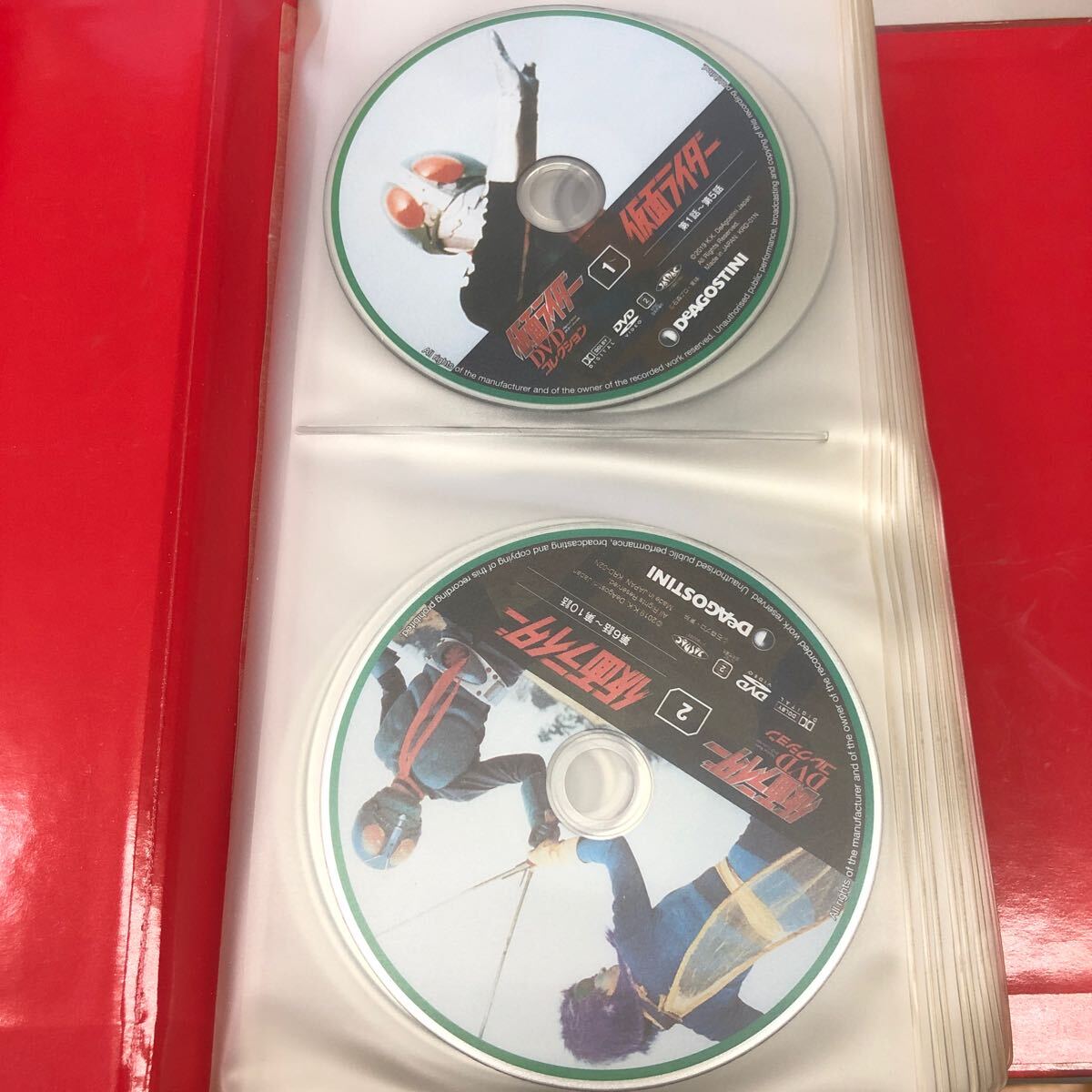 デアゴスティーニ　仮面ライダー　DVDコレクション　DVDのみ　1～66 + ファイル２冊　V3　エックス　アマゾン　ストロンガー　スーパーワン_画像2