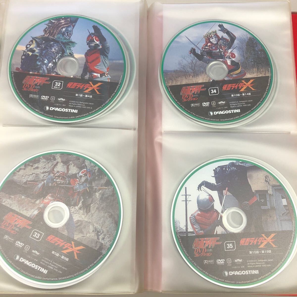 デアゴスティーニ　仮面ライダー　DVDコレクション　DVDのみ　1～66 + ファイル２冊　V3　エックス　アマゾン　ストロンガー　スーパーワン_画像4