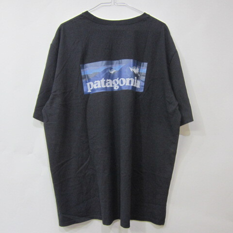 新品 37655 XL 黒 ボードショーツ ロゴ ポケット Tシャツ パタゴニア
