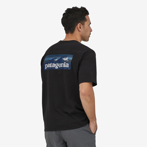 新品 37655 L 黒 ボードショーツ ロゴ ポケット Tシャツ パタゴニア
