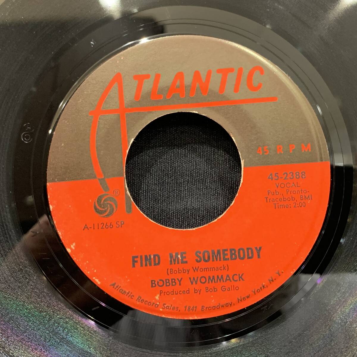 [EP]Bobby Wommack - Find Me Somebody / How Does It Feel 1967 year US original SP Atlantic 45-2388