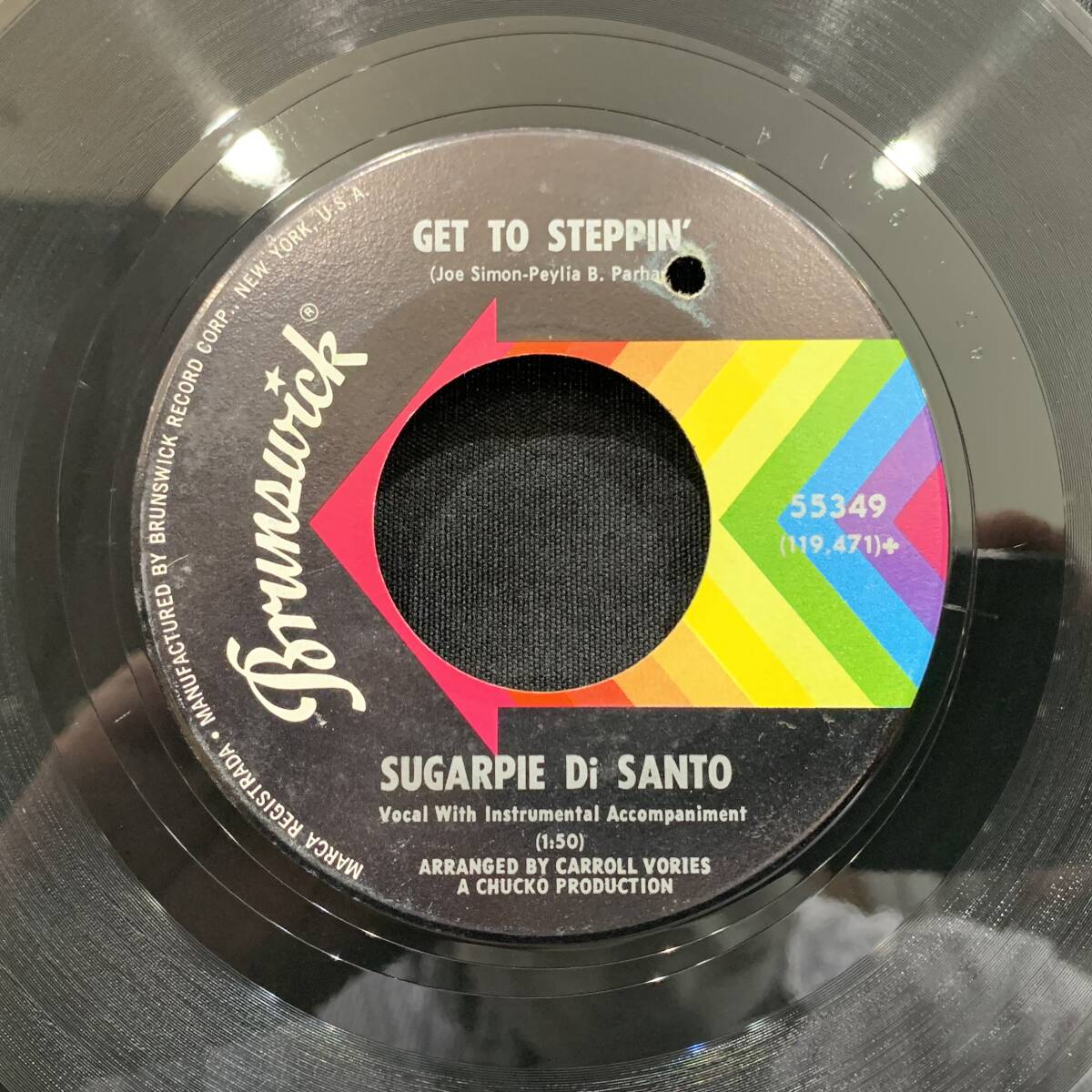 【EP】Sugarpie Di Santo - Do The Whoopie / Get To Steppin' 1967年USオリジナル Brunswick 55349_画像2