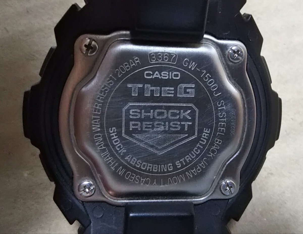 CASIO G-SHOCK GW-1500J 電波 ソーラー アナデジ 腕時計 メンズ ブラック_画像2