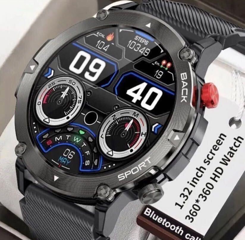 [1 jpy ~ the first period sapo] smart watch is possible to choose 2 color AI sound telephone call function message army for standard robust waterproof sport heart rate meter blood pressure . number motion sleeping 