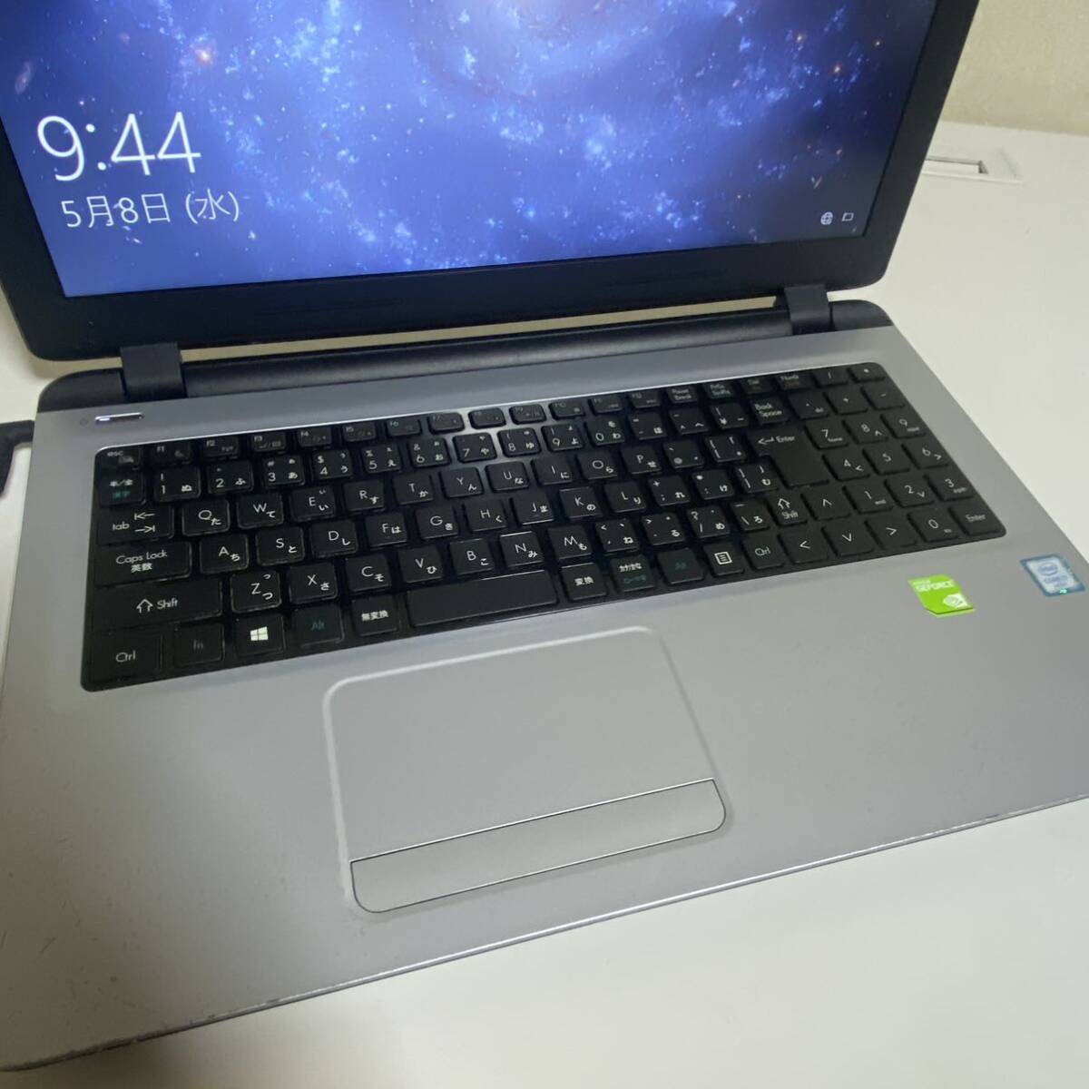 売切り！通電・起動確認済み Diginnos / デジノス ノートパソコン CORE i7 電源アダプター付き ゲーミングPC シルバー 現状 ジャンク扱い の画像8