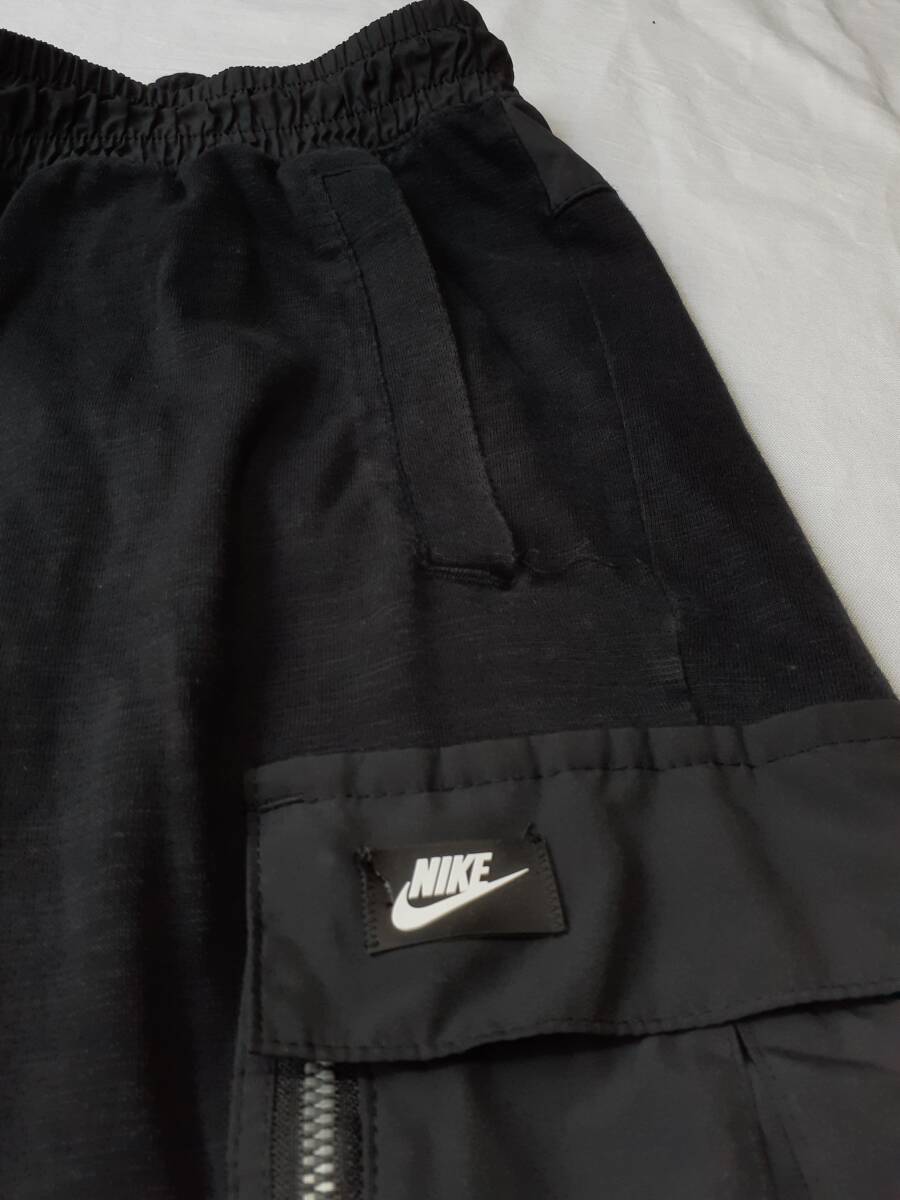 NIKE ナイキ ME LTWT MIX コットン ハーフパンツ size L ブラック 黒 BV3117 紐が破損していますが、その他は美品_画像6