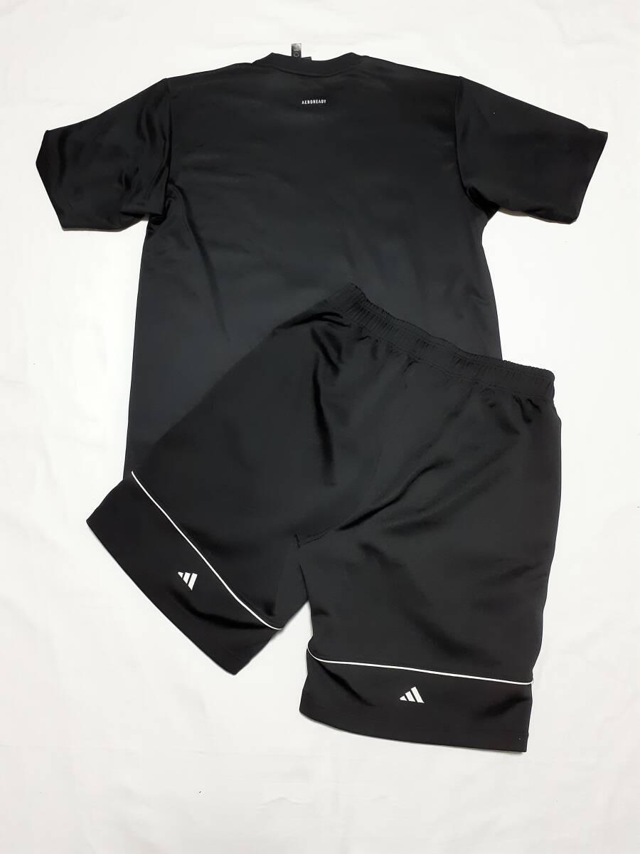 adidas アディダス Tシャツ FM5369 ブラック size O 美品 ハーフパンツ 701580 JD2001 ブラック size L 美品 上下セット_画像2