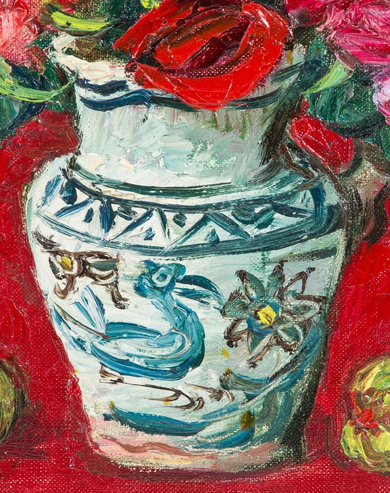 [.] подлинный произведение Matsumoto . Taro [ роза ] живопись масляными красками парусина 4 номер рамка вместе наклейка | современное изобразительное искусство ассоциация представитель 