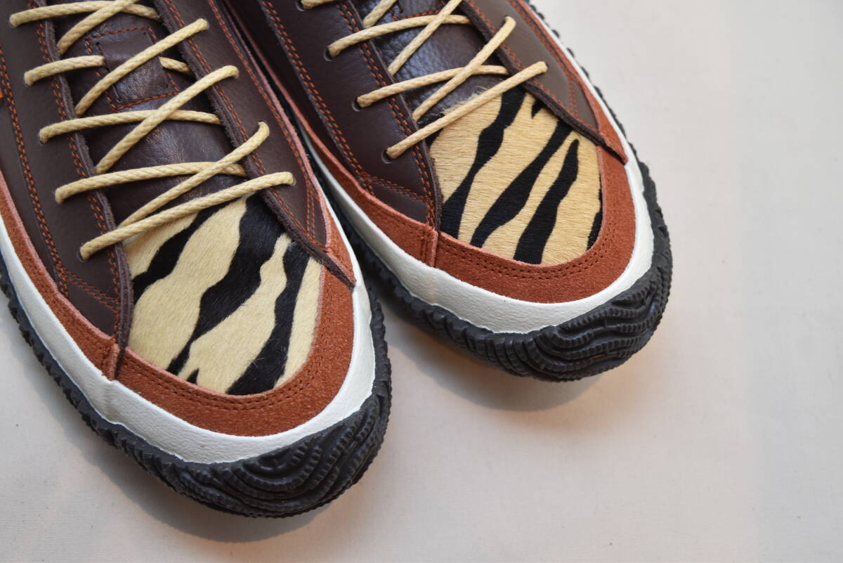 SALE!! SPINGLE MOVE スピングルムーブ　BROWN×ZEBRA　FUR　レザースニーカー　SPM-186　M　 25.5cm相当　未使用品　日本製_画像5