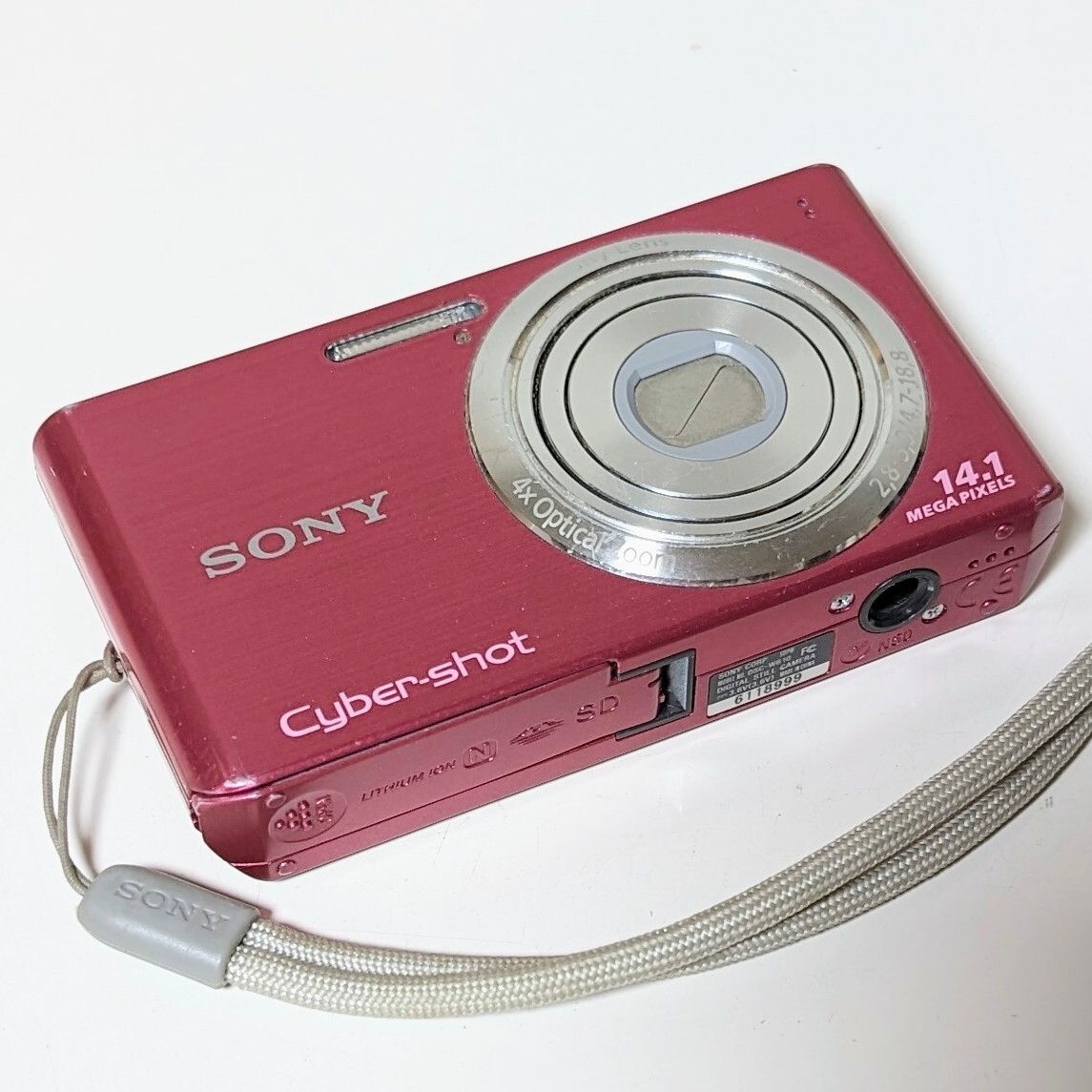 SONY Cyber-shot DSC-W610 ソニー コンパクトデジタルカメラ デジカメ サイバーショット DSC-W610 バッテリー付 ピンク 通電動作確認済み _画像9