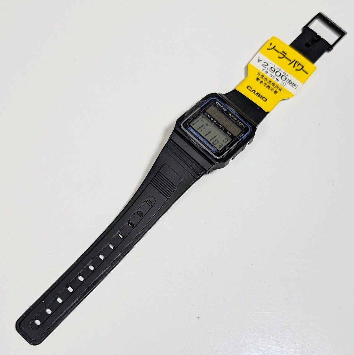 未使用保管品 当時物 CASIO BATTERYLESS FB-55W カシオ バッテリーレス デジタル腕時計 FB-55W 説明書付_画像5