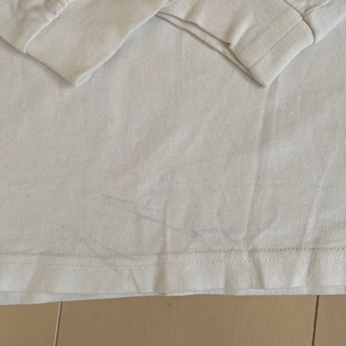 【ライトオン】right-on 長袖Ｔシャツ　白色　メンズ　ミディアムＭサイズ ロンT