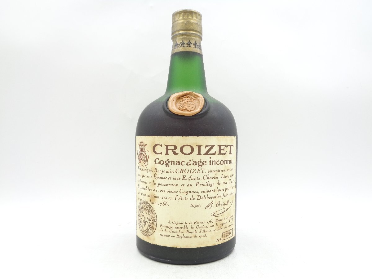CROIZET Ｄ’AGE INCONNU クロアーゼ アージュ アンコニュ コニャック ブランデー 未開封 古酒 700ml P032091の画像1