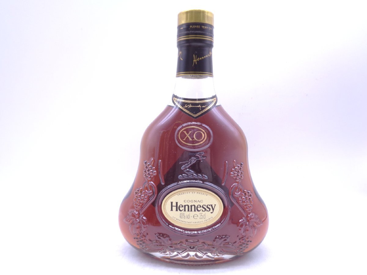 ハーフボトル HENNESSY XO ヘネシー 金キャップ コニャック ブランデー 未開栓 古酒 350ml 40％ 箱 X267754の画像2