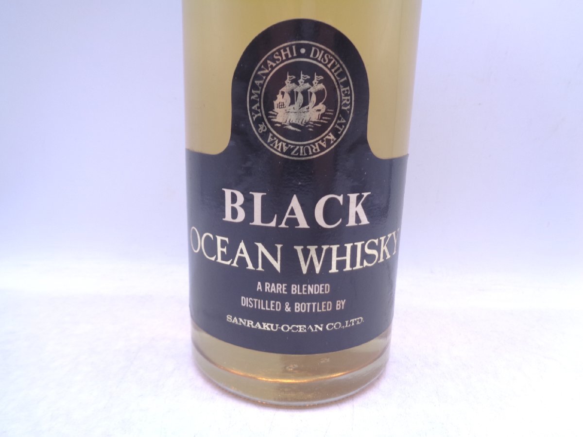 BLACK OCEAN WHISKY ブラック オーシャン ウイスキー 1級 三楽 740ml 40度 古酒 未開栓 Q010546の画像9