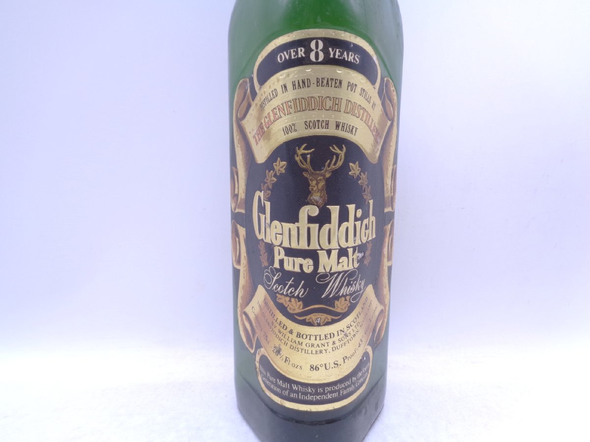 GLENFIDDICH グレンフィディック 8年 ピュアモルト 750ml 43% 古酒 未開栓 X269120の画像2