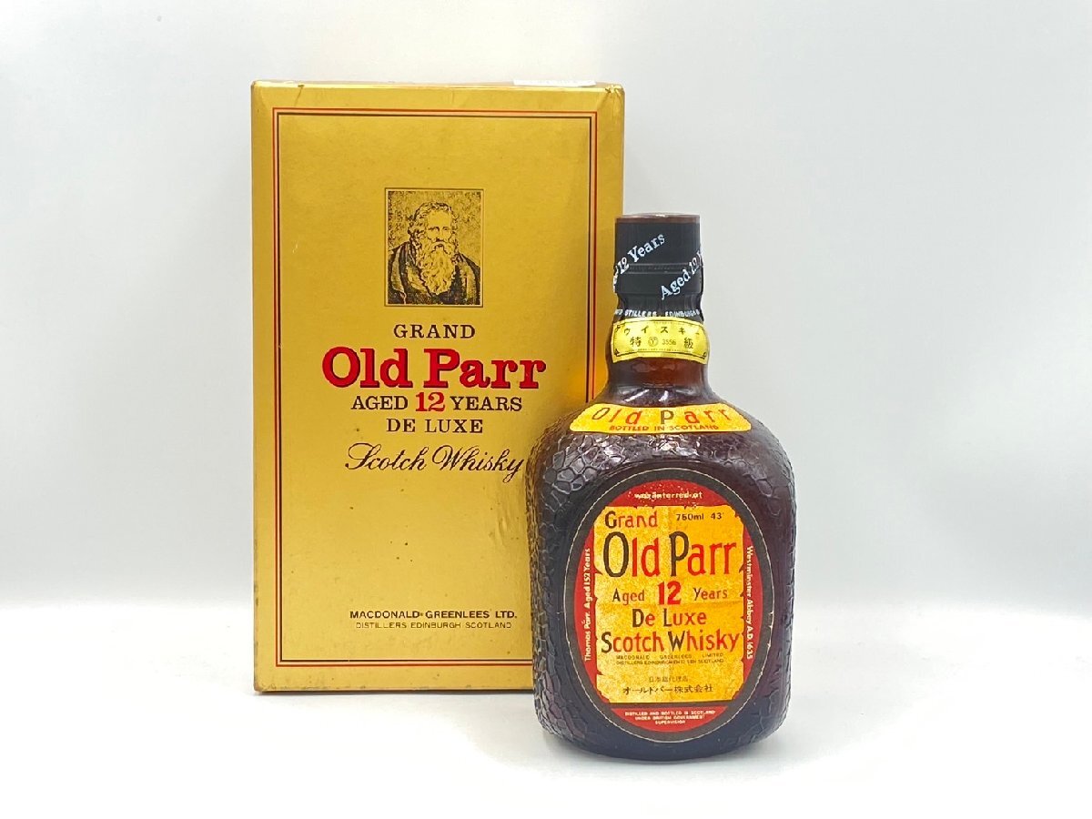 ST【同梱不可】 oldparr オールドパー 12年 デラックス スコッチ ウイスキー特級 箱有 750ml 43% 未開栓 古酒 Z052918の画像1