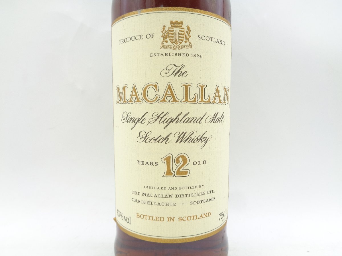 THE MACALLAN ザ マッカラン 12年 シングル ハイランド モルト スコッチ ウイスキー 旧ボトル 箱入 未開栓 古酒 750ml 43% P032665_画像6