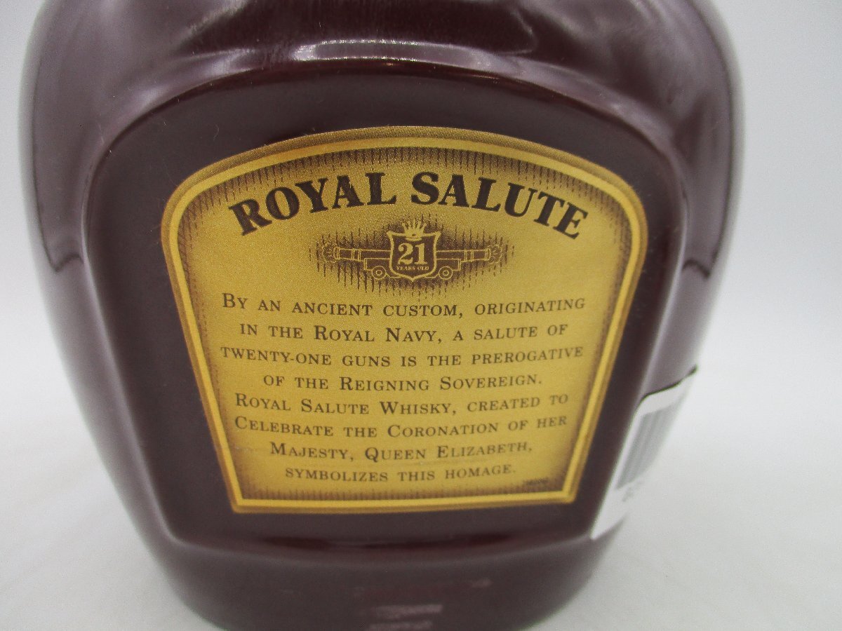 ROYAL SALUTE 21年 ロイヤルサルート 21年 スコッチ ウイスキー 茶 陶器ボトル 未開封 700ml 40％ 古酒 G25379_画像5