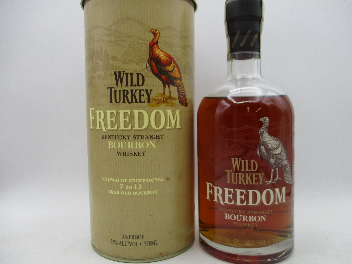 WILD TURKEY FREEDOM 7 TO 13年 ワイルド ターキー フリーダム バーボンウイスキー 750ml 53% 箱入 未開封 古酒 Q15420_画像1